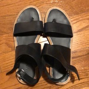 Vince black gladiator sandals